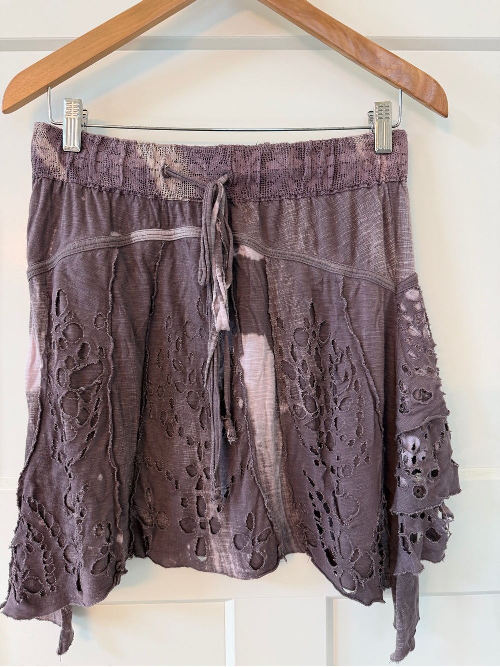 Free People Tiered Cutout Mini Skirt